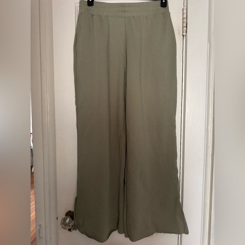 RISEN Olive Green Wide-Leg Pants